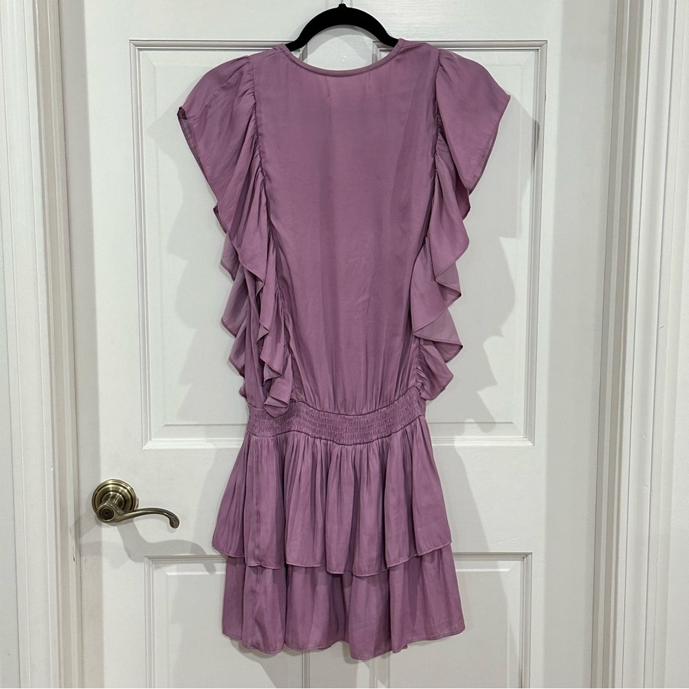 Mustard Seed. Lavender Ruffle Mini Dress - Picture 8 of 11